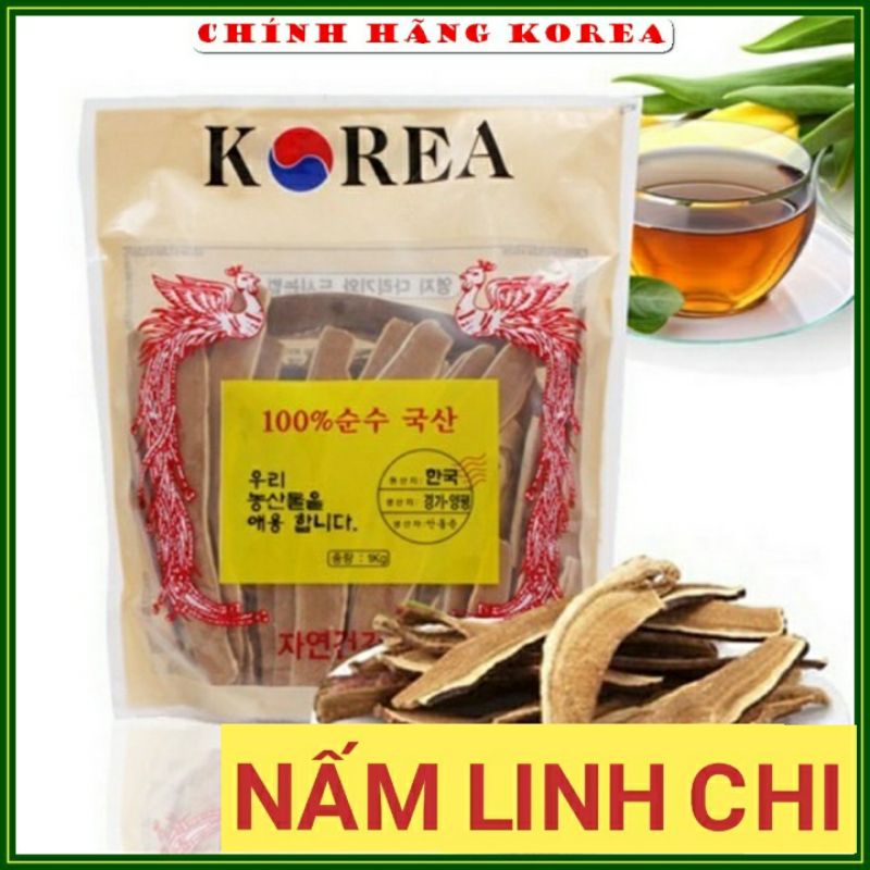 500g Nấm Linh Chi thái lát Hàn Quốc nguyên chất - Hàng chuẩn chất lượng 1 mới, thơm
