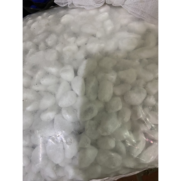 1Kg Đá trắng to trang trí cây cảnh, bể cá, sân vườn