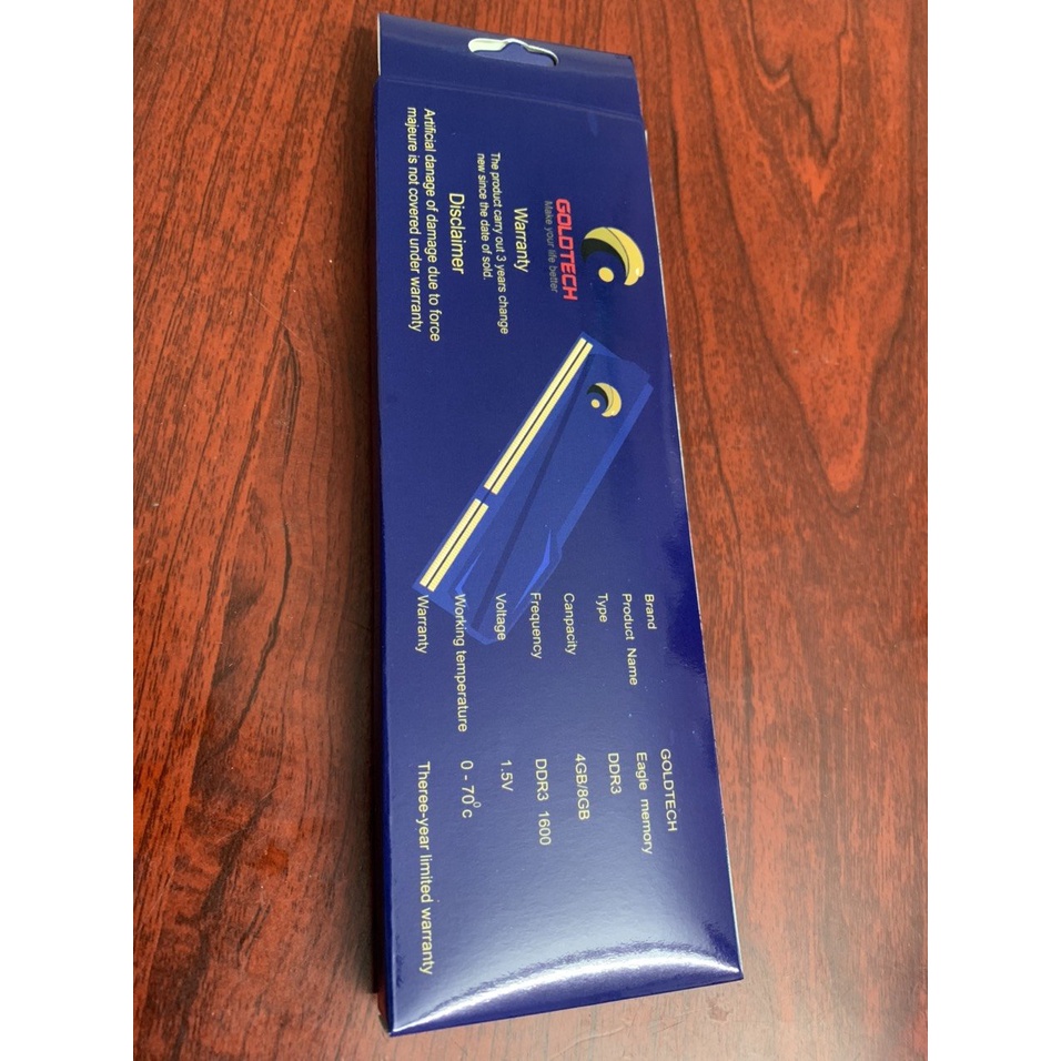 RAM PC Goldtech 8GB DDR4 Bus 2666 MHz mới 100% bảo hành 36 tháng