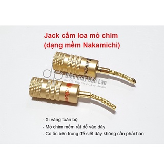 Jack Mỏ Chim, Jack Cắm Loa Mỏ Chim Mềm Nakamichi (2 Cái)