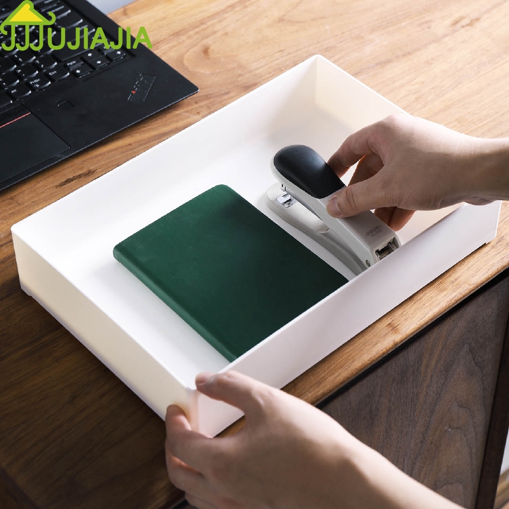 Hộp Chia Ngăn Kéo JUJIAJIA Hình Chữ Nhật Bằng Nhựa Nhỏ Có Miếng Đệm