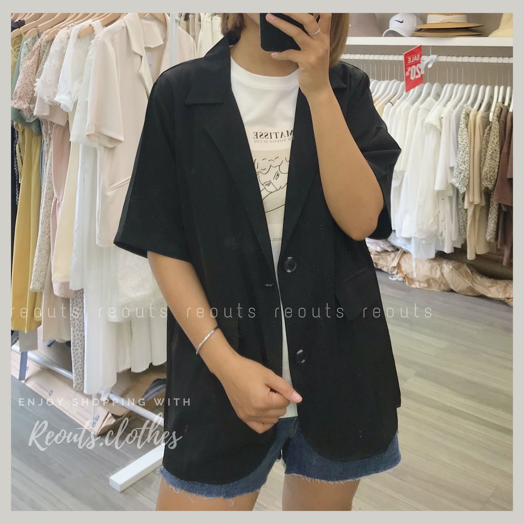 Áo vest nữ tay lỡ Blazer tay lỡ ảnh thật Thời trang nữ Reouts | BigBuy360 - bigbuy360.vn