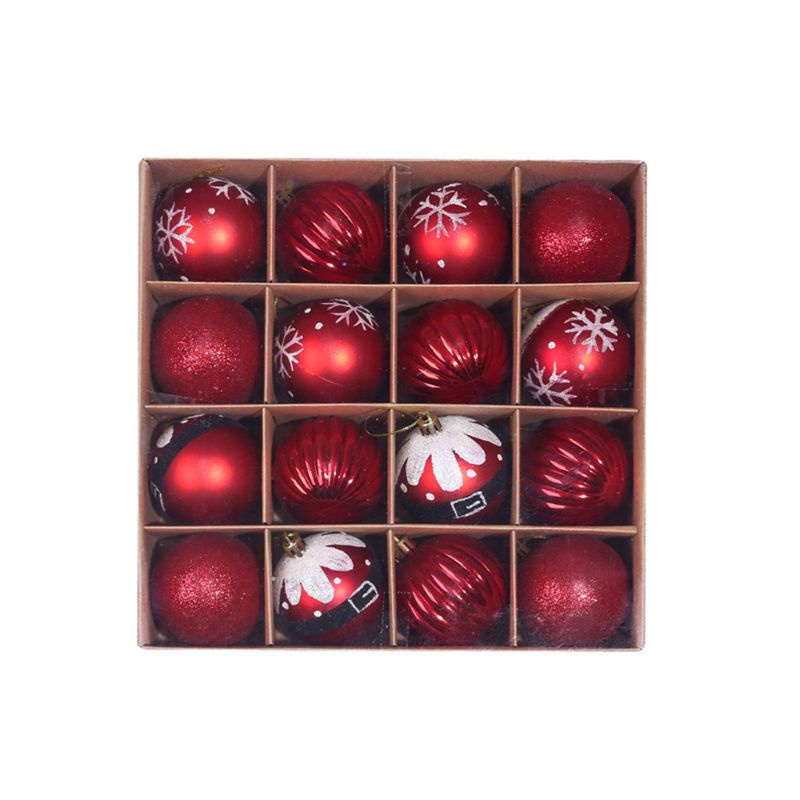 Set 16 Trái Châu 6cm Trang Trí Cây Thông Noel