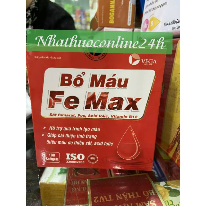 Viên Bổ Máu Fe Max (hộp 100 viên)