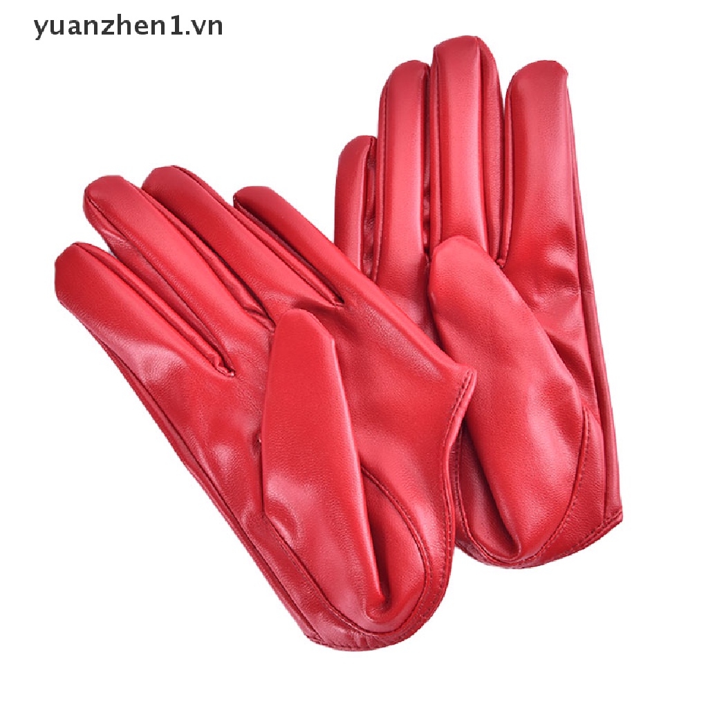 Găng Tay Da PU Hở Ngón Thời Trang Cho Nữ