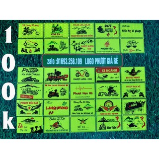 Combo 30 logo phượt , logo phản quang tem xe