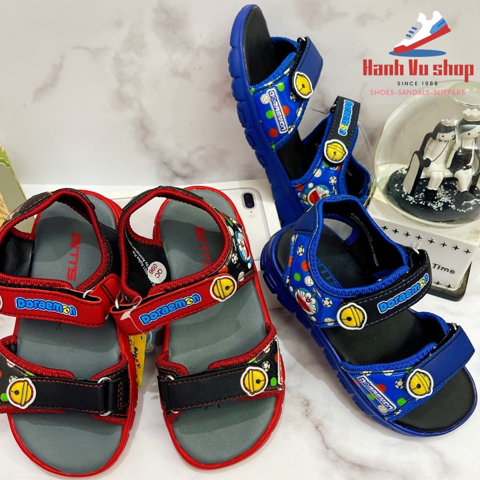 Sandal bé trai BlTIS Dép quai hậu học sinh đế siêu nhẹ doraemon DEB008622