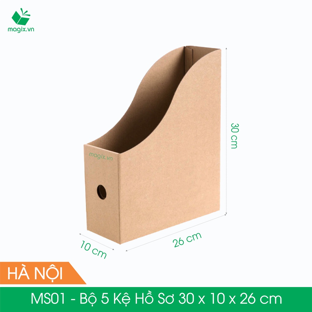 MS01 26x10x30 cm Bộ 5 kệ hồ sơ, Kệ giấy đựng hồ sơ