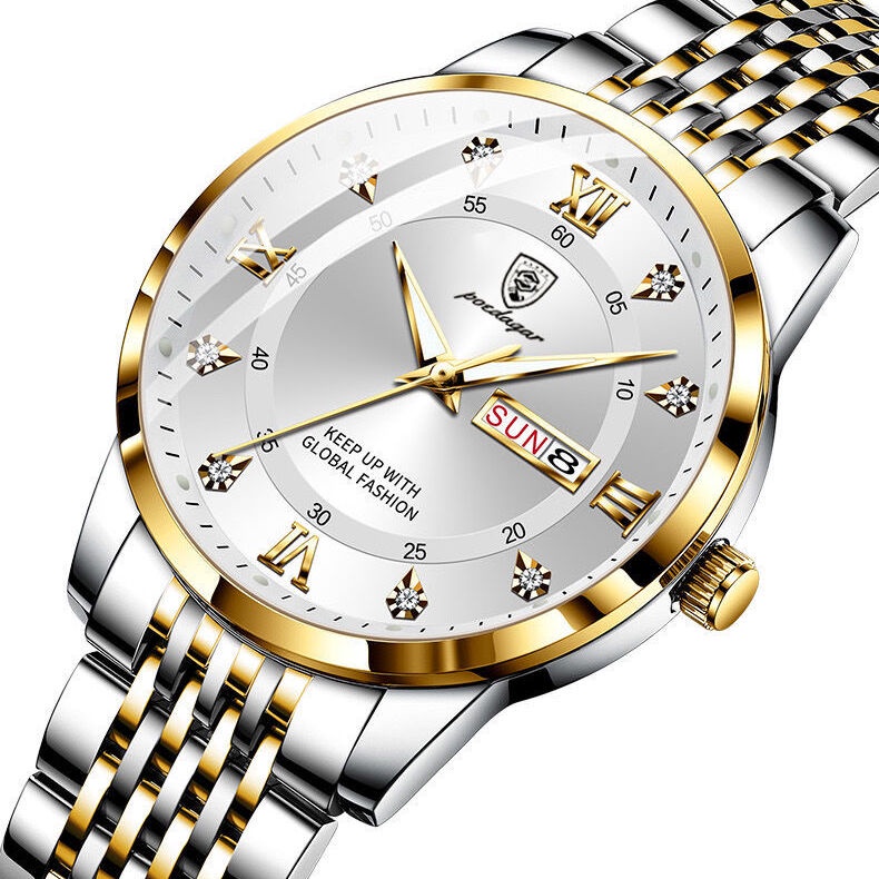 Đồng Hồ Nam Chính Hãng POEDAGAR TD5 Dây Thép Đúc Đặc Phong Cách Thời Trang Doanh Nhân Đẹp Sang Trọng Có Lịch Ngày | BigBuy360 - bigbuy360.vn