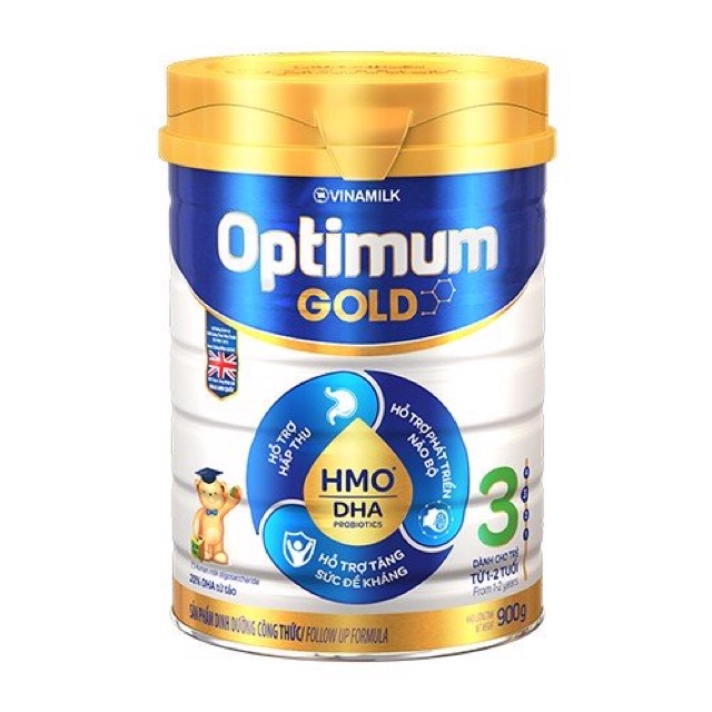 Chính Hãng sữa bột Vinamik Optimum gold 3 900g( dành cho bé 1-2 tuổi)