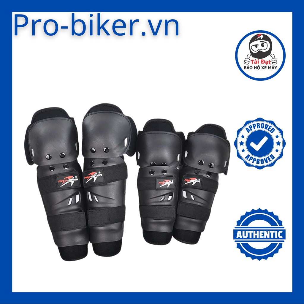 Bó gối tay chân nhựa Pro-Biker | Giáp bó gối giá rẻ đi xe máy