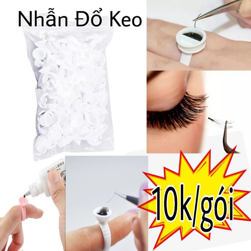 Nhẫn Đổ Keo / Nhẫn đổ mực phun xăm / nhẫn nhựa 2 ngăn