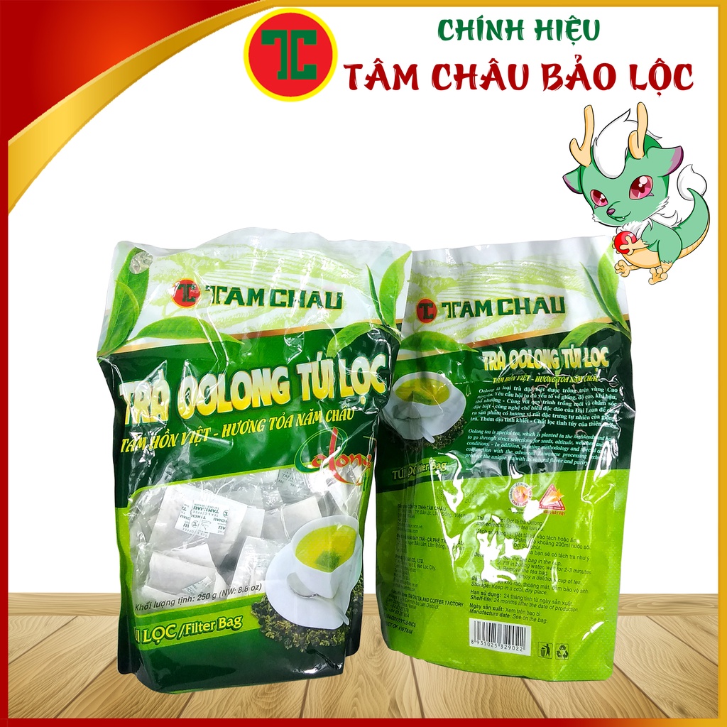 [TÂM CHÂU]Trà Oolong Túi Lọc Cao Cấp - Trà túi lọc 250Gr - Chính hiệu TÂM CHÂU BẢO LỘC