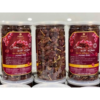 Nho đỏ khô Chile Còn cuống hũ 500g