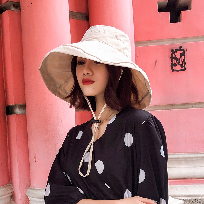 Nón Vành Rộng Chống Tia Uv Có Vành Che Mặt Che Phủ Toàn Diện