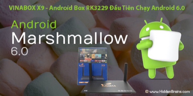 BOX SMART TIVI VINABOX X9 ANDROID 6.0 RAM2g MẠNH MẼ KIỂU DÁNG SANG TRỌNG