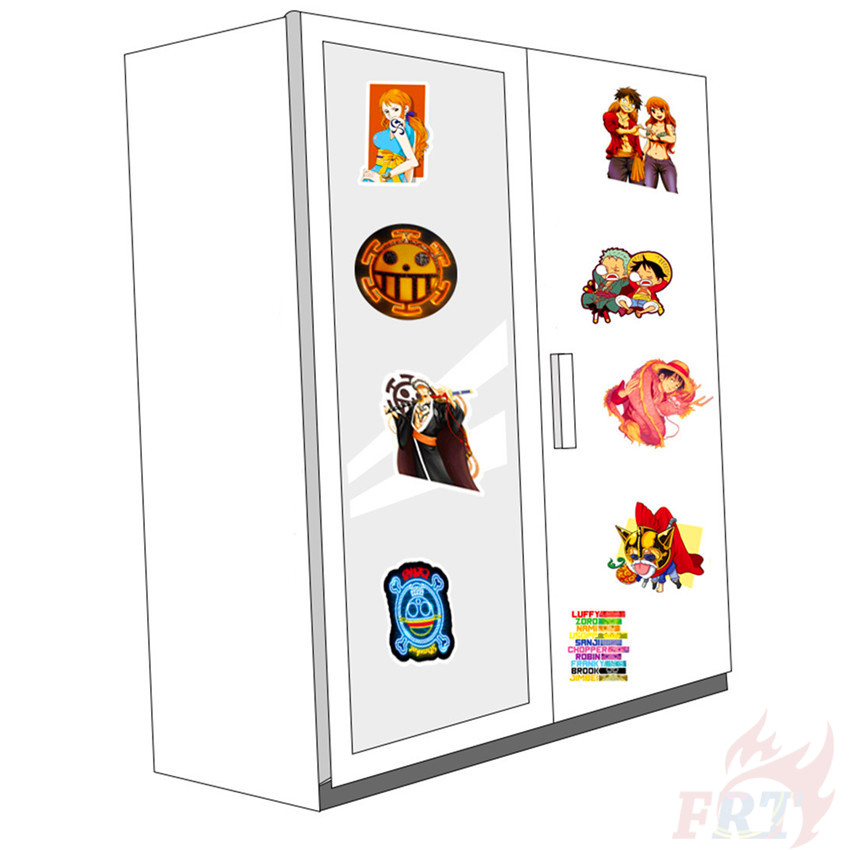 ☠ One Piece . Sailing Adventure Series 03 Stickers ☠ 50Pcs/Set Anime Luffy Chopper Zoro Nami Waterproof DIY Fashion Decals Doodle Stickers