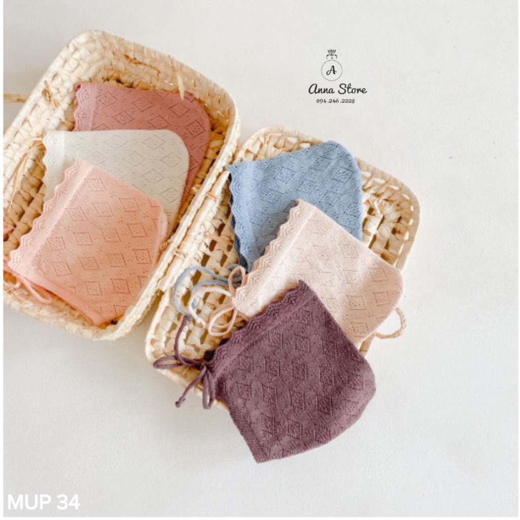 MUP 34: Mũ họa tiết ren cho bé