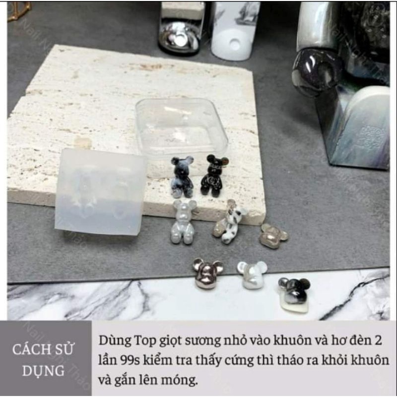 Khuôn sillicon gấu nail Bearbrick siêu hót📣📣📣