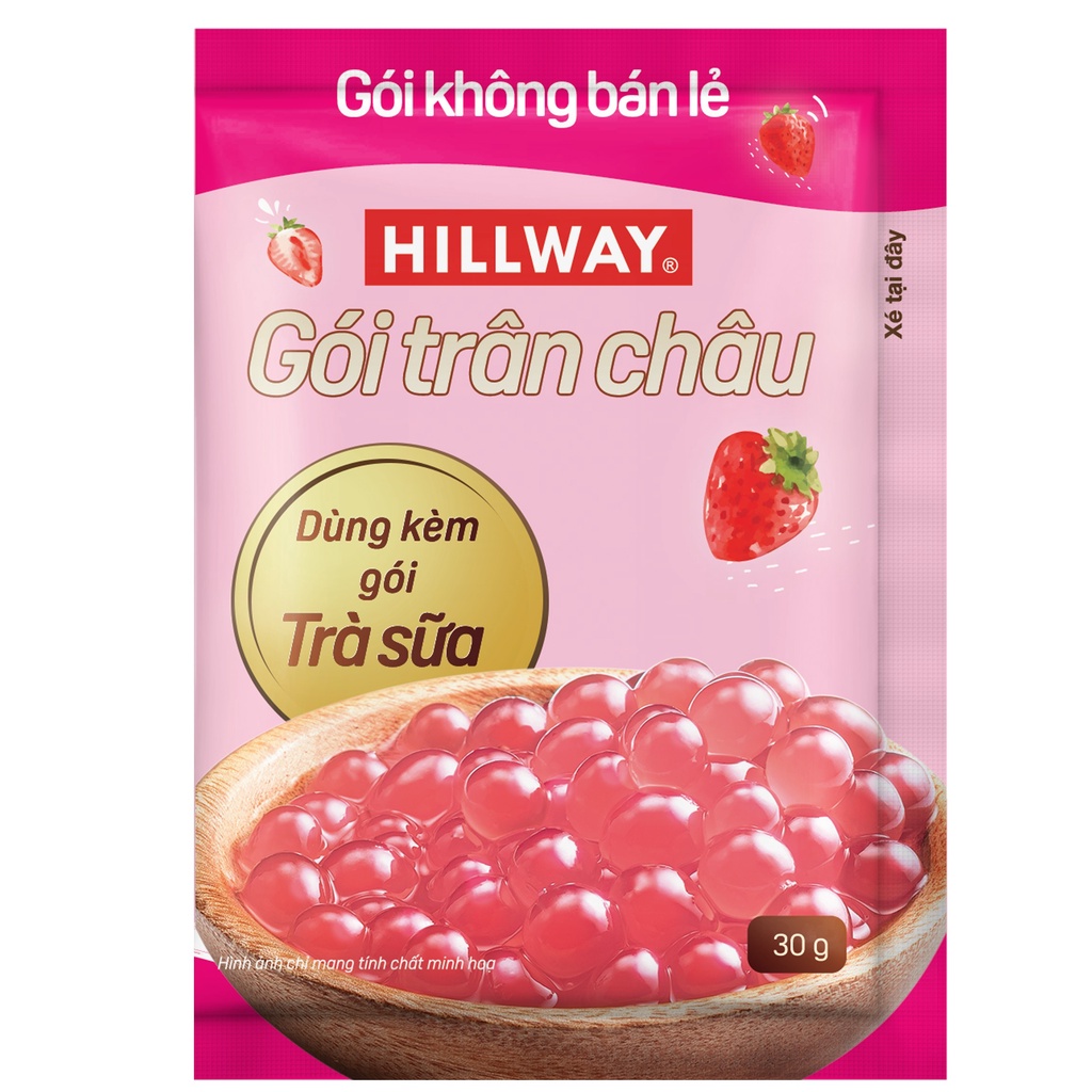 Maccoffee Hộp Trà Sữa Trân Châu Hillway Vị Dâu 225gr