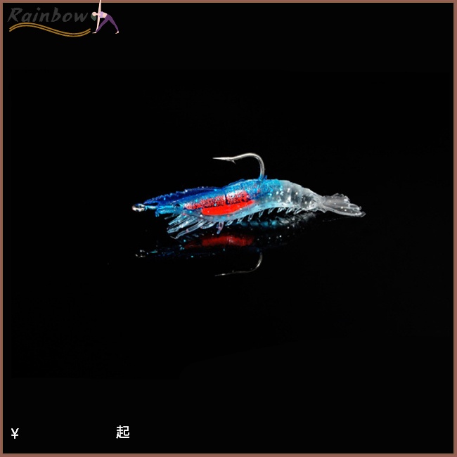 Mồi câu cá hình con tôm giả phát quang tiện lợi