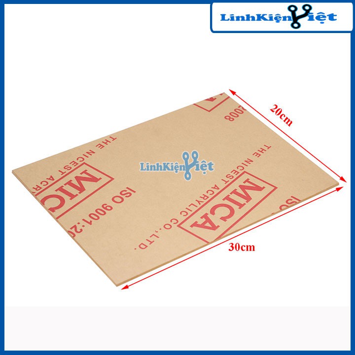 Mica Trong Đài Loan Dày 3mm Kích Thước 20x30cm