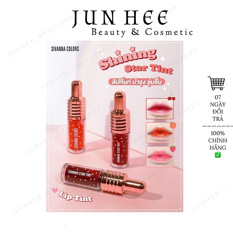 [JUNHEE AUTH ] Set 3 cây Son tint SIVANNA