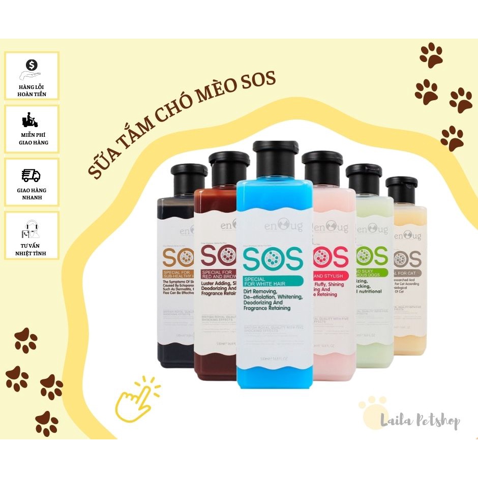 Quận 5 Sữa tắm SOS cho chó mèo 530 ml