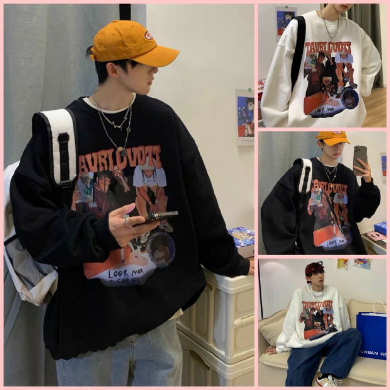Áo Sweater cổ tròn dài tay TAV thun hoodie form rộng UlzzangChất nỉ chân cua đẹp Không Bai xù Trend Free Ship
