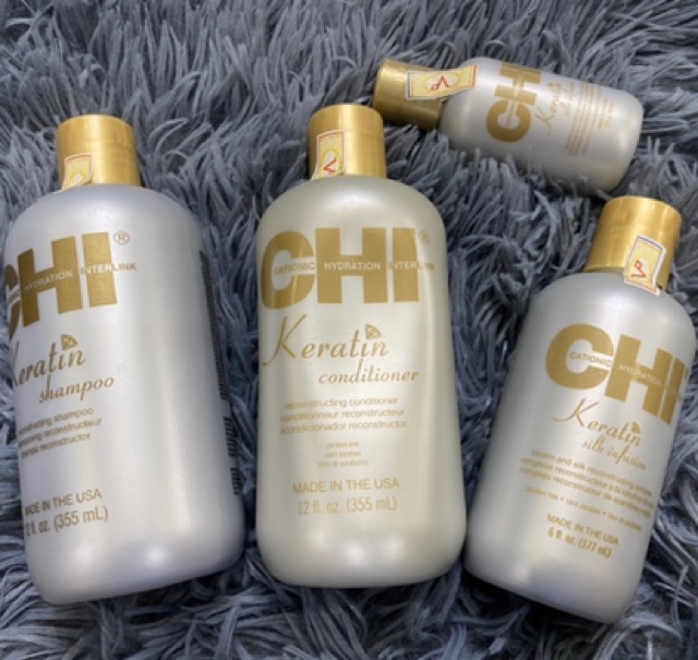 Tinh chất dưỡng bóng CHI KERATIN SILK INFUSION 59ml