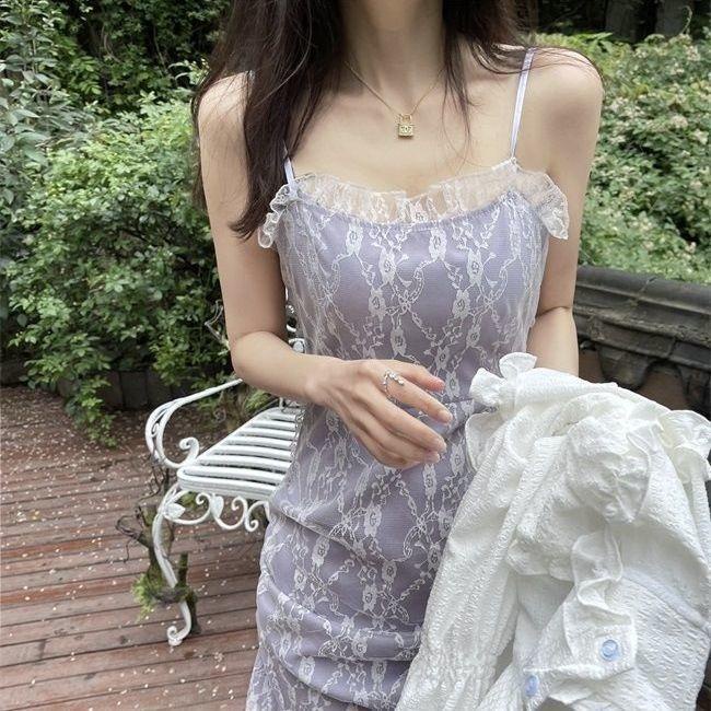 Set áo ren ngắn tay + chân váy ngắn thời trang dành cho nữ | BigBuy360 - bigbuy360.vn