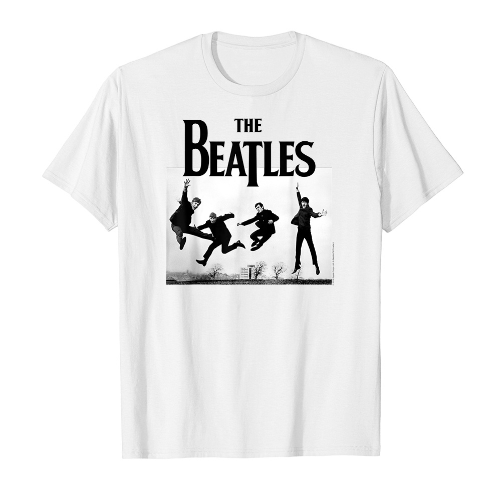 Áo thun cotton unisex HTFashion in hình The Beatles Jump at Sefton Park