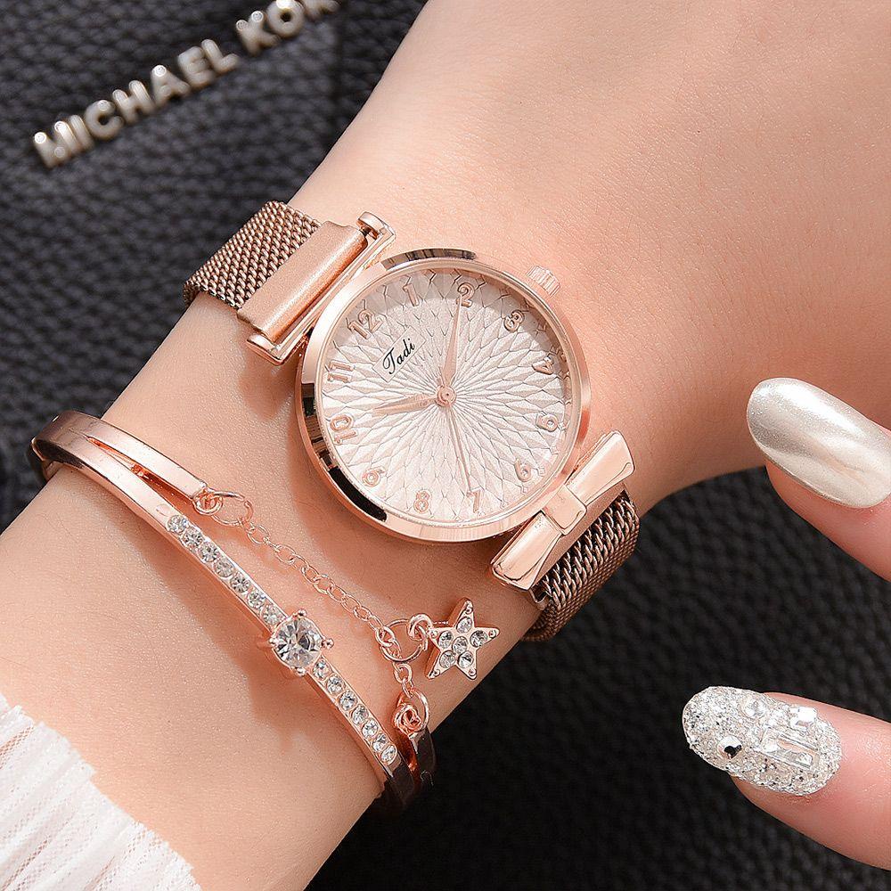 CACTU Đồng Hồ Quartz Dây Da Thiết Kế Đơn Giản