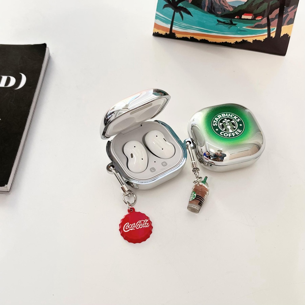 SAMSUNG Vỏ Bảo Vệ Hộp Sạc Tai Nghe Bluetooth Không Dây Galaxy Buds 2 / Live / Buds 2Pro Bằng PC Cứng Mạ Điện Chống Bụi