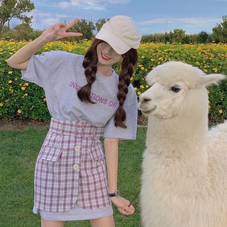 Set đồ đôi caro váy suông