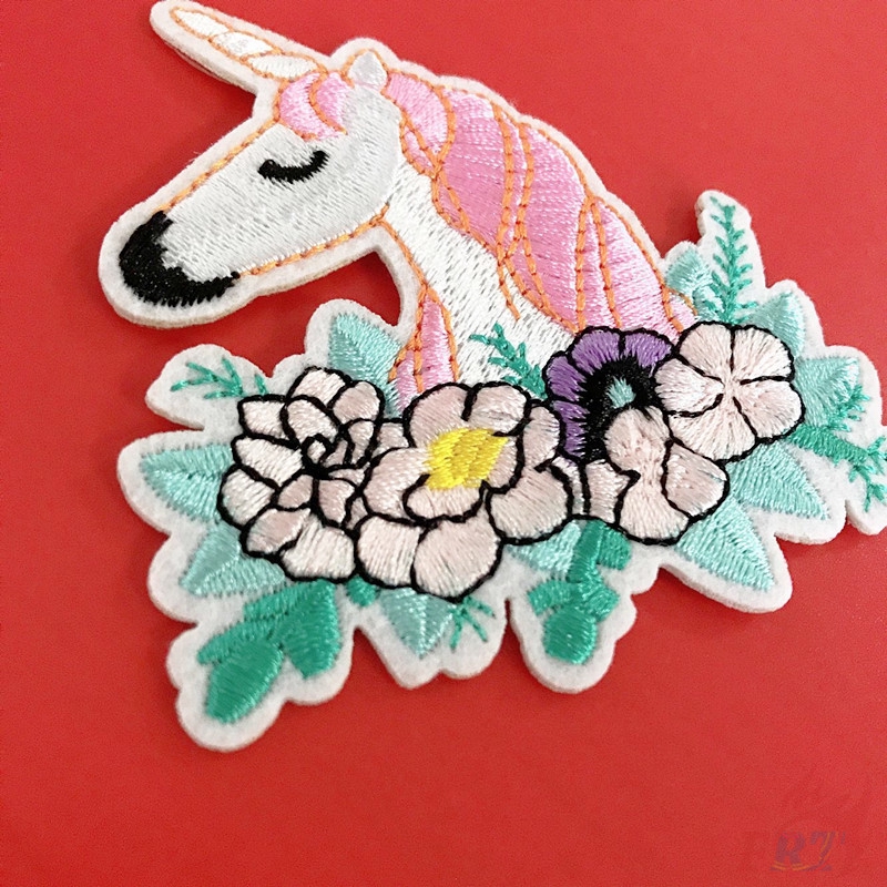 ☸ Wreath Unicorn Patch ☸ 1Pc Diy Sew on Iron on Patch （Unicorn - Series 03）