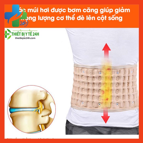 Đai Hơi Kéo Dãn Cốt Sống Thoái Vị Đĩa Đệm, Đai Lưng Cột Sống Haili Care Cao Cấp