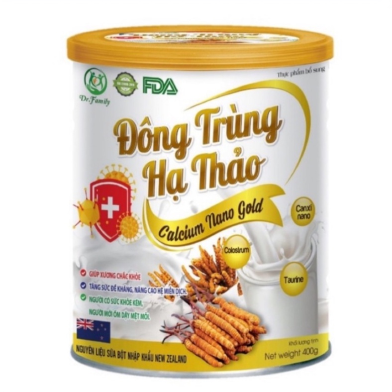 Sữa Bột Đông Trùng Hạ Thảo Calcium Nano Gold- giúp tăng sức đề kháng, nâng cao miễn dịch