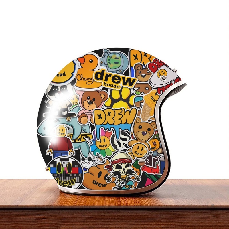 Sticker Drew House - Hình Dán Mũ bảo hiểm, Ipad, laptop, vật dụng,...
