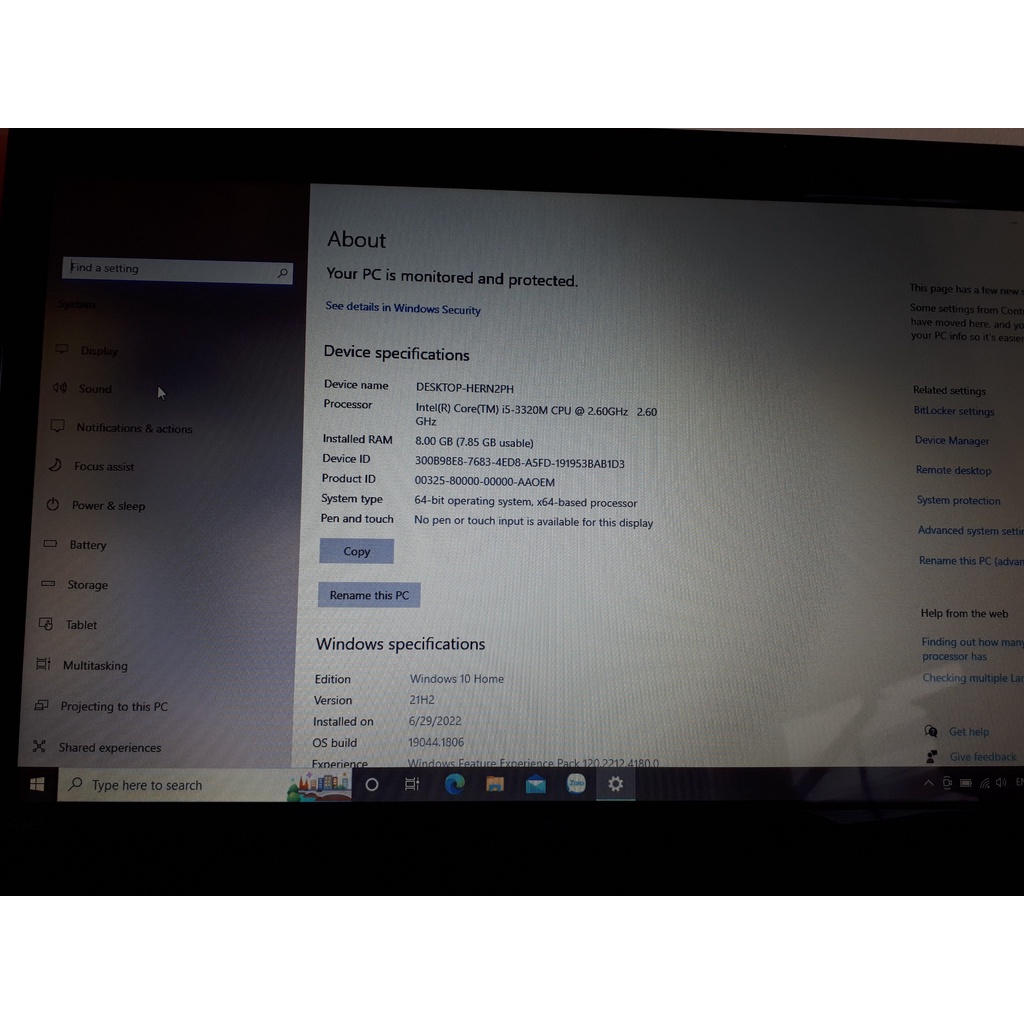 Lenovo G580 I5 3320M Ram 8G