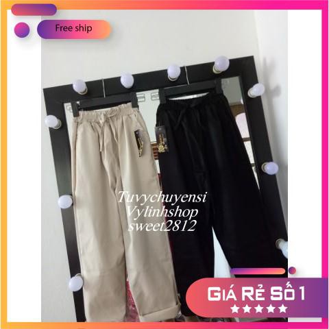 QUẦN KAKI UNISEX♥️FREESHIP♥ QUẦN BASIC 2 MÀUTAN ĐEN