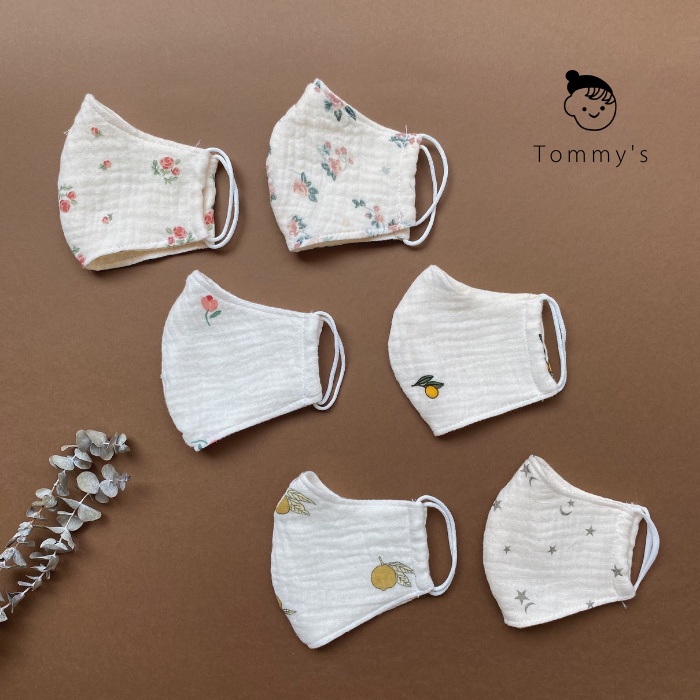 Khẩu Trang Xô Muslin Organic 2 Lớp Cao Cấp Cho Bé Mềm Mại An Toàn TOMMY HOUSE