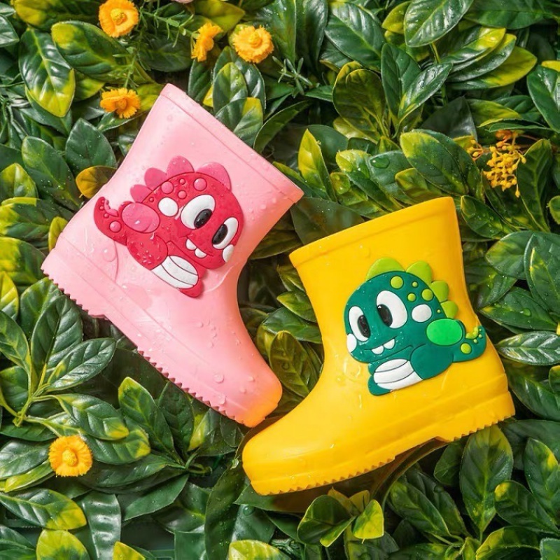 Ủng Đi Mưa Chống Nước Chống Trượt Hình Khủng Long Dễ Thương Cho Bé 2-6 Tuổi