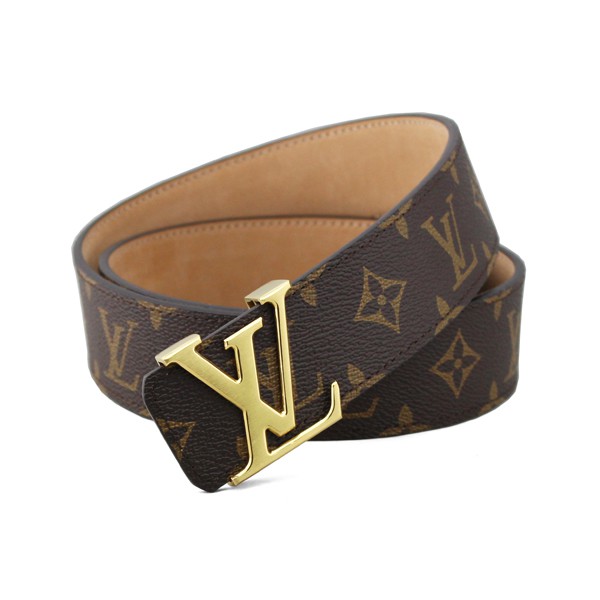 Thắt lưng nam, Dây nịt dây da - Họa tiết VL -  mặt khóa VL mặt trắng - vàng Hàng Hiệu - Phong cách doanh nhân