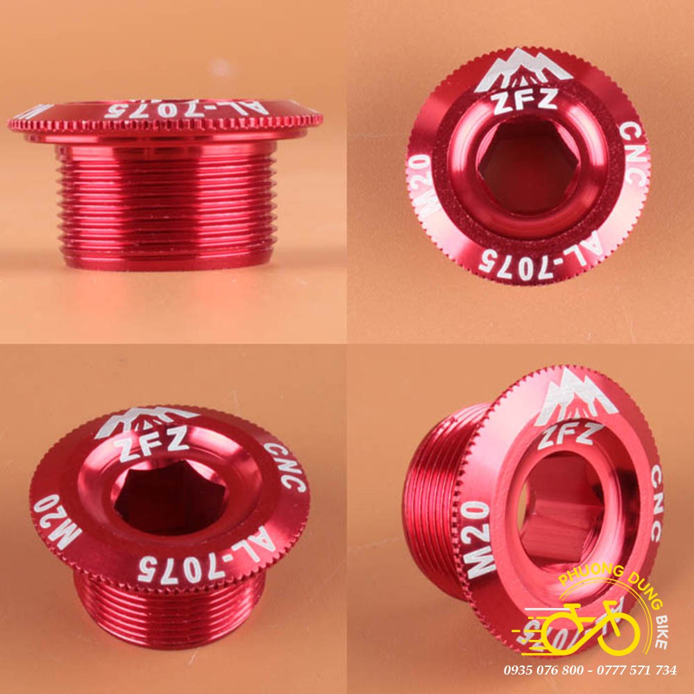 Ốc vặn đùi đĩa trục rỗng xe đạp M15 / M18 / M20 ZFZ