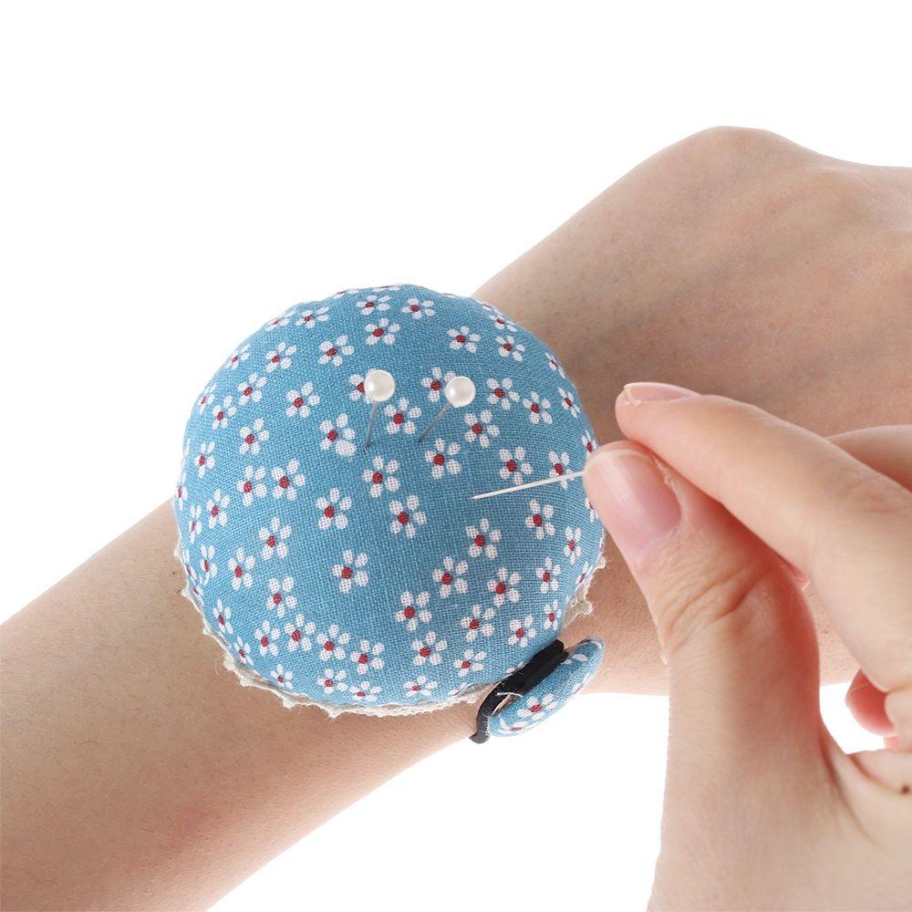 Đệm Ghim Kim May Vá Đeo Cổ Tay Bằng Vải Cotton Giá Đỡ