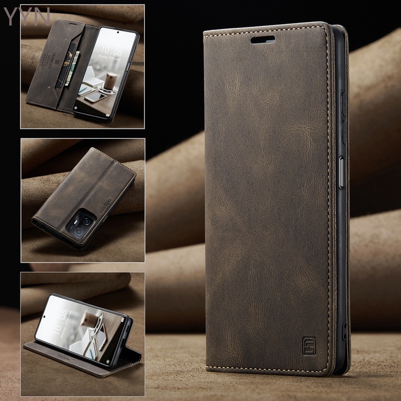 Bao da điện thoại PU nắp gập cao cấp sang trọng dành cho Xiaomi Mi 11T Mi 11T Pro