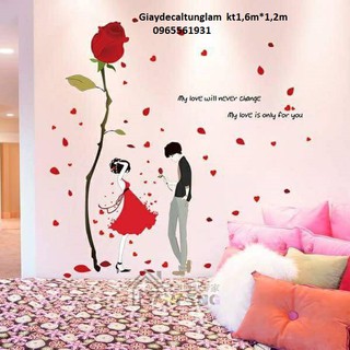 Decal dán tường kỷ niệm bông hồng xl7211