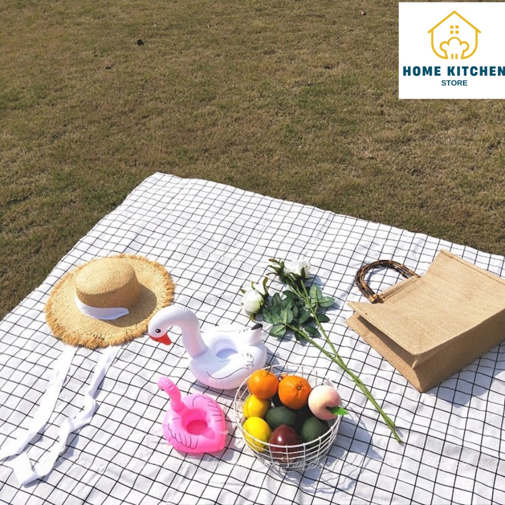 (Nhựa PVC)Thảm picnic gấp gọn,thảm dã ngoại nhựa,khăn trải du lịch chụp ảnh picnic, có thể dùng để trải bàn ăn, kẻ caro