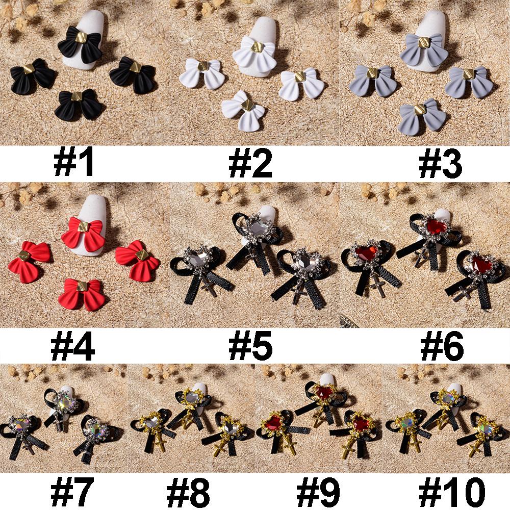 [Hàng mới về] Phụ kiện hình nơ 3D bằng hợp kim trang trí móng tay nghệ thuật thủ công